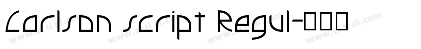 Carlson script Regul字体转换